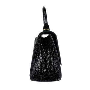 Balenciaga Embossed Bag Hourglass Gold Black Leather Shoulder XS